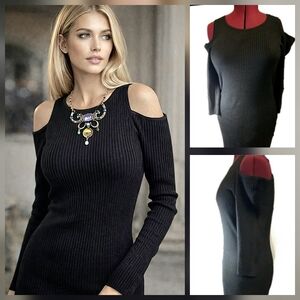 Mossimo Supply Co. Off-the-Shoulder Ribbed Sweater - Black